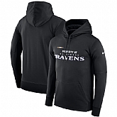 Men's Baltimore Ravens Nike Property Of Performance Pullover Hoodie Black,baseball caps,new era cap wholesale,wholesale hats